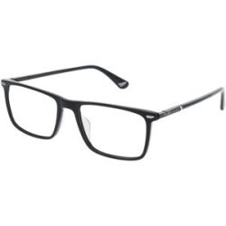 DE RIGO Vision D.A.CH. GmbH Police VPLQ68 Herren-Brille inkl. Gläser Vollrand Quadratisch Kunststoff-Gestell 55/18/145, Schwarz