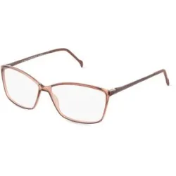 Stepper Eyewear LTD. Fielmann COMFORT 127 FLEX CL Damen-Brille inkl. Gläser Vollrand Quadratisch TR90-Gestell 56/12/135, Braun