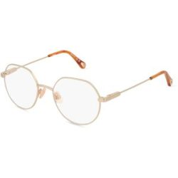 Kering Eyewear Spa Chloé CH0137O Unisex-Brille inkl. Gläser Vollrand Geometrisch Edelstahl-Gestell 48/18/145, Gold