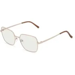 Wenzhou Bada Optical Co. , LTD Fielmann BD 480 BL Damen-Blaulichtfilterbrille ohne Sehstärke Vollrand Quadratisch Edelstahl-Gestell, Gold