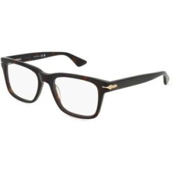 Kering Eyewear Spa Montblanc MB0266O Unisex-Brille inkl. Gläser Vollrand Quadratisch Acetat-Gestell 54/19/150, Havanna