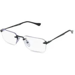 Luxottica Fashion Brillen Vertriebs GmbH Persol PO1030V LUC Unisex-Brille inkl. Gläser Randlos Eckig Metall-Gestell 55/19/145, Schwarz