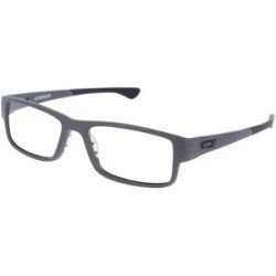 Luxottica Fashion Brillen Vertriebs GmbH Oakley OX8046 Herren-Brille inkl. Gläser Vollrand Quadratisch Kunststoff-Gestell 57/18/143, Grau