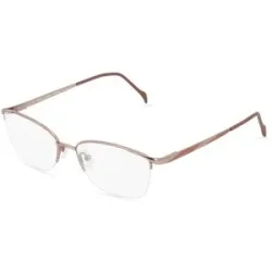 Stepper Eyewear LTD. Fielmann COMFORT 110 FLEX CL Damen-Brille inkl. Gläser Halbrand Quadratisch Titan-Gestell 54/17/140, Pink