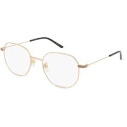 Kering Eyewear Spa Gucci GG1125OA Unisex-Brille inkl. Gläser Vollrand Geometrisch Metall-Gestell 53/20/145, Gold