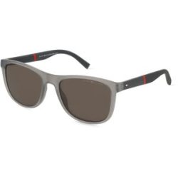 Safilo GmbH Tommy Hilfiger Eyewear TH 2042/S Herren-Sonnenbrille Vollrand Rund Kunststoff-Gestell, Grau