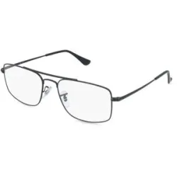 Luxottica Fashion Brillen Vertriebs GmbH Ray-Ban RX6579 Unisex-Brille inkl. Gläser Vollrand Quadratisch Metall-Gestell 56/18/140, Schwarz
