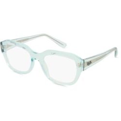 Luxottica Fashion Brillen Vertriebs GmbH Ray-Ban RX7225 LEONID Unisex-Brille inkl. Gläser Vollrand Quadratisch Acetat-Gestell 52/20/145, Blau