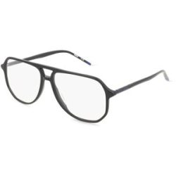 Safilo GmbH Hugo HG1376 Herren-Brille inkl. Gläser Vollrand Pilot Acetat-Gestell 56/14/145, Schwarz