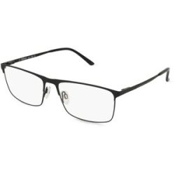 OWP Brillen GmbH Optische Werke Fielmann 2212 FLEX CL Unisex-Brille inkl. Gläser Vollrand Quadratisch Metall-Gestell 60/17/150, Schwarz