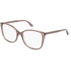 Kering Eyewear Spa Gucci GG0026O ULTRALIGHT Unisex-Brille inkl. Gläser Vollrand Cat Eye Acetat-Gestell 53/17/140, Braun