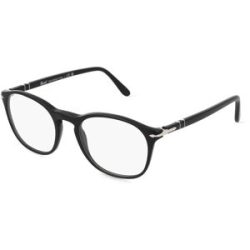 Luxottica Fashion Brillen Vertriebs GmbH Persol 0PO3007V Herren-Brille inkl. Gläser Vollrand Quadratisch Acetat-Gestell 50/19/145, Schwarz