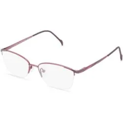 Stepper Eyewear LTD. Fielmann COMFORT 110 FLEX CL Damen-Brille inkl. Gläser Halbrand Quadratisch Titan-Gestell 54/17/140, Lila