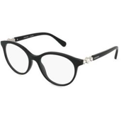 Luxottica Fashion Brillen Vertriebs GmbH Swarovski 0SK2019 Damen-Brille inkl. Gläser Vollrand Rund Acetat-Gestell 52/18/140, Schwarz
