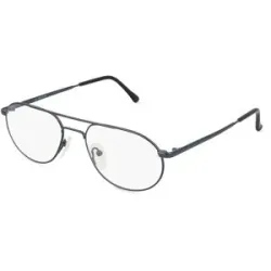 Zhangzhou Agilton Optical Co., Ltd. Fielmann MC 176 TR Herren-Brille inkl. Gläser Vollrand Pilot Metall-Gestell 56/17/140, Blau