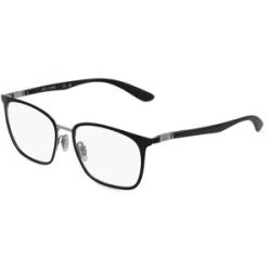 Luxottica Fashion Brillen Vertriebs GmbH Ray-Ban RX6486 Unisex-Brille inkl. Gläser Vollrand Quadratisch Edelstahl-Gestell 54/17/145, Schwarz