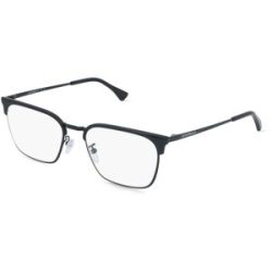 Luxottica Fashion Brillen Vertriebs GmbH Emporio Armani EA1186D Herren-Brille inkl. Gläser Vollrand Quadratisch Metall-Gestell 55/19/145, Schwarz
