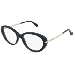 Marcolin Deutschland GmbH Max Mara MM5227 Damen-Brille inkl. Gläser Vollrand Geometrisch Acetat-Gestell 54/17/140, Schwarz