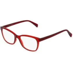 C&S CO. LTD. Fielmann ABC 061 FA Damen-Brille inkl. Gläser Vollrand Quadratisch Acetat-Gestell 52/17/140, Rot