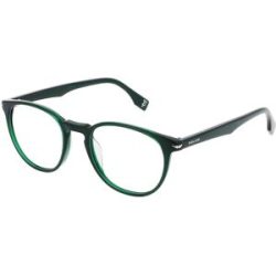 DE RIGO Vision D.A.CH. GmbH Police VPLG72E Herren-Brille inkl. Gläser Vollrand Rund Kunststoff-Gestell 50/19/0, Grün