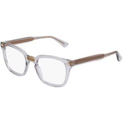 Kering Eyewear Spa Gucci GG0184O Unisex-Brille inkl. Gläser Vollrand Quadratisch Kunststoff-Gestell 50/21/145, Transparent