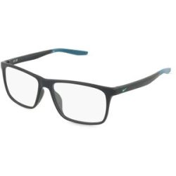 Marchon Germany GmbH Nike 7116 Unisex-Brille inkl. Gläser Vollrand Quadratisch Kunststoff-Gestell 56/15/140, Schwarz