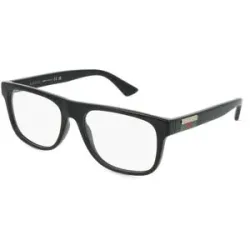 Kering Eyewear Spa Gucci GG1117O Unisex-Brille inkl. Gläser Vollrand Quadratisch Kunststoff-Gestell 56/17/145, Schwarz