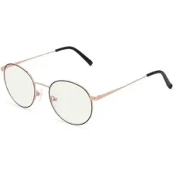 Wenzhou Bada Optical Co. , LTD Fielmann BD 424 BL Damen-Blaulichtfilterbrille ohne Sehstärke Vollrand Oval Edelstahl-Gestell, Gold