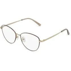 Billion Excel Optical Manufactory Co. Ltd. Fielmann BE 010 FA Damen-Brille inkl. Gläser Vollrand Butterfly Edelstahl-Gestell 54/16/135, Gold