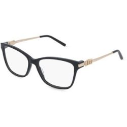 DE RIGO Vision D.A.CH. GmbH Escada VESG25 Damen-Brille inkl. Gläser Vollrand Quadratisch Kunststoff-Gestell 54/15/140, Schwarz