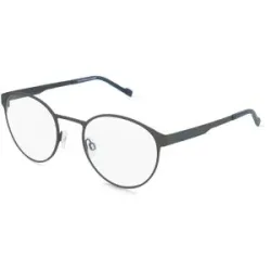 Eschenbach Optik GmbH Titanflex 822021 Herren-Brille inkl. Gläser Vollrand Panto Metall-Gestell 52/22/145, Grau