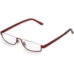 Wenzhou Bada Optical Co. , LTD Fielmann BD 367 MOD HALF FA Damen-Brille inkl. Gläser Halbrand Halb Edelstahl-Gestell 51/15/140, Rot