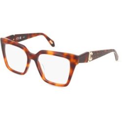 DE RIGO Vision D.A.CH. GmbH Just Cavalli VJC117 Unisex-Brille inkl. Gläser Vollrand Quadratisch Kunststoff-Gestell 53/17/140, Havanna