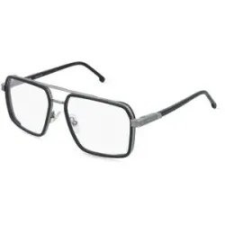 Safilo SpA Carrera 1146 Herren-Brille inkl. Gläser Vollrand Pilot Edelstahl-Gestell 58/17/145, Schwarz