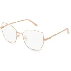 Wenzhou Bada Optical Co. , LTD Fielmann BD 596 FA CELESTE Damen-Brille inkl. Gläser Vollrand Butterfly Edelstahl-Gestell 55/18/140, Pink