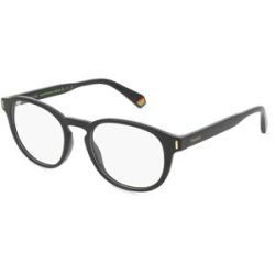 Safilo GmbH Polaroid PLD D452 Unisex-Brille inkl. Gläser Vollrand Rund Kunststoff-Gestell 50/19/145, Schwarz