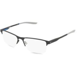Marchon Germany GmbH Nike 8045 Unisex-Brille inkl. Gläser Vollrand Quadratisch Edelstahl-Gestell 57/17/140, Schwarz