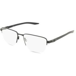 Kering Eyewear Spa Puma PU0456O Unisex-Brille inkl. Gläser Vollrand Quadratisch Metall-Gestell 57/18/145, Schwarz