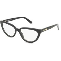 Safilo GmbH Love Moschino MOL667 Damen-Brille inkl. Gläser Vollrand Cat Eye Acetat-Gestell 54/17/140, Schwarz