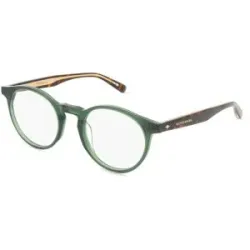 Design Eyewear Group Germany GmbH Scotch & Soda 4034 Unisex-Brille inkl. Gläser Vollrand Rund Acetat-Gestell 49/21/145, Grün