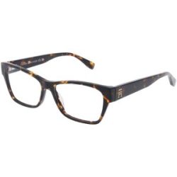 Safilo GmbH Tommy Hilfiger TH 2104 Damen-Brille inkl. Gläser Vollrand Quadratisch Acetat-Gestell 53/15/140, Havanna