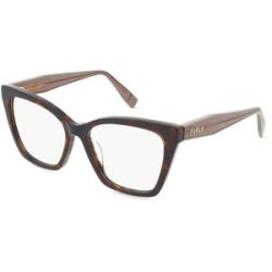 DE RIGO Vision D.A.CH. GmbH Furla VFU828 Damen-Brille inkl. Gläser Vollrand Quadratisch Kunststoff-Gestell 53/16/140, Havanna
