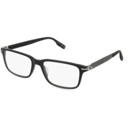 Kering Eyewear Spa Montblanc MB0252O Unisex-Brille inkl. Gläser Vollrand Quadratisch Acetat-Gestell 56/18/145, Schwarz