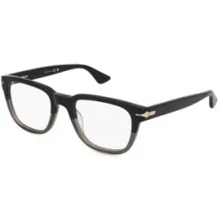 Kering Eyewear Spa Montblanc MB0305O Unisex-Brille inkl. Gläser Vollrand Quadratisch Acetat-Gestell 53/21/145, Schwarz