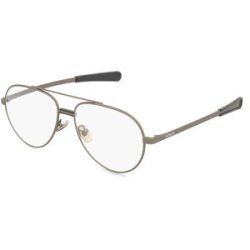 Luxottica Fashion Brillen Vertriebs GmbH Moncler ME1008 Unisex-Brille inkl. Gläser Vollrand Pilot Metall-Gestell 56/15/145, Grau