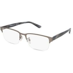 Luxottica Fashion Brillen Vertriebs GmbH Emporio Armani EA1129 Herren-Brille inkl. Gläser Halbrand Quadratisch Metall-Gestell 55/18/145, Silber