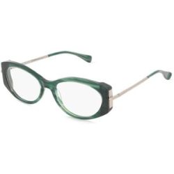 Marcolin Deutschland GmbH Max Mara MM5204 Damen-Brille inkl. Gläser Vollrand Oval Acetat-Gestell 52/16/140, Grün