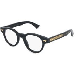 Kering Eyewear Spa Bottega Veneta BV1443O Unisex-Brille inkl. Gläser Vollrand Rund Acetat-Gestell 45/22/145, Schwarz