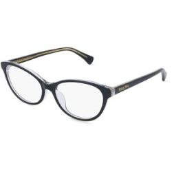 Luxottica Fashion Brillen Vertriebs GmbH Ralph 0RA7186U Damen-Brille inkl. Gläser Vollrand Oval Acetat-Gestell 53/16/140, Schwarz