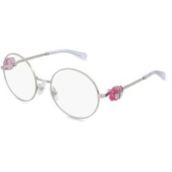 Luxottica Fashion Brillen Vertriebs GmbH Swarovski SK1001 Damen-Brille inkl. Gläser Vollrand Rund Metall-Gestell 53/20/130, Silber